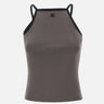 "Contrast Tank Top" 126JDE149JS0203 CARBLACK COURREGES 