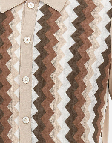 Camicia in maglia jacquard chevron 43194 20747010 GRAN SASSO 