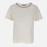 T-shirt con decorazione di cristalli RIJDK001 1041 KAOS 