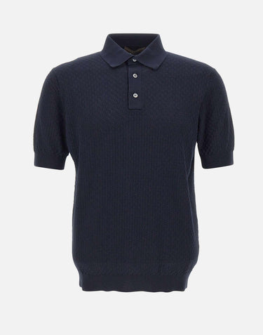 Polo in cotone a punto quadretto PL1MC CR14Q890 FILIPPO DE LAURENTIIS 