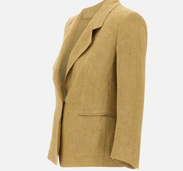 Blazer aderente in lino delavé 2613041092200 003 MARELLA 