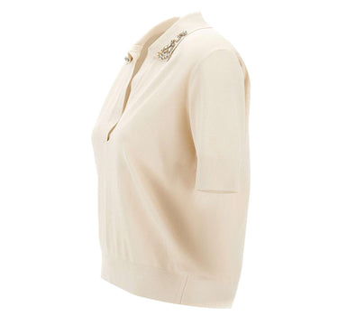 Polo con ricamo gioiello SP1NT009 1096 KAOS 