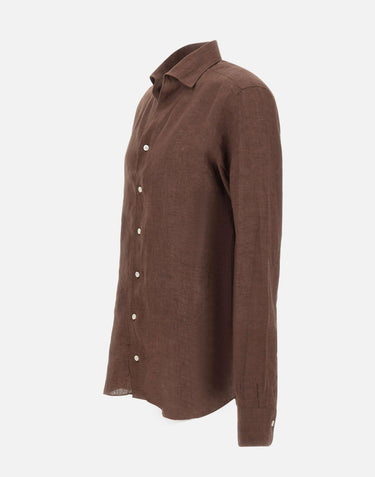 Camicia in lino NSFR2P0154115U 0004 BARBA 
