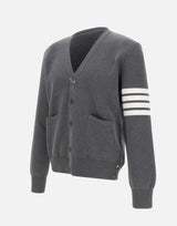 Cardigan in cotone con scollo a V MKC171A 00219035 THOM BROWNE 