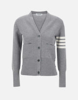 Cardigan in lana merino con scollo a V FKC207A 00014055 THOM BROWNE 