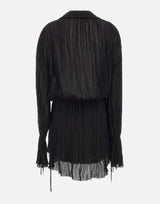 Abito plissettato in georgette 2A771A N0990 BLUMARINE 