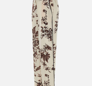 Pantaloni in raso stampato CA6254TS061 P9654 LIU-JO 