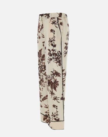 Pantaloni in raso stampato CA6254TS061 P9654 LIU-JO 