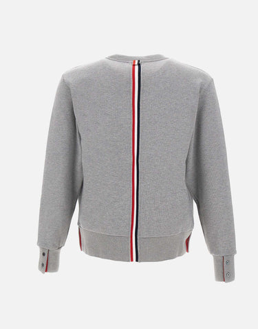 Felpa  "Crewneck Classic Loopback" in cotone MJT085A 03377055 THOM BROWNE 