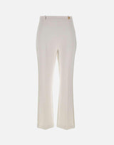 Pantaloni in doppio crêpe stretch con logo charm PA16861E2 360 ELISABETTA FRANCHI 