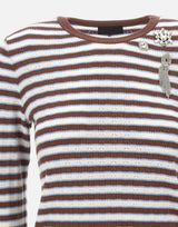Maglia in misto cotone con cut-out CA6065MS52G C3975 LIU-JO 