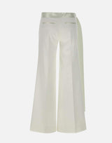 "Satin Waistband Trouser " 1125WTR006040A IVORY VICTORIA BECKHAM 