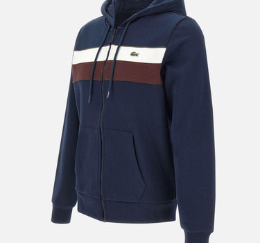 Felpa con cappuccio e zip color block SH5913 6WZ LACOSTE 