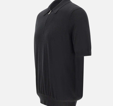 Polo in misto lana con zip 43166 16401099 GRAN SASSO 