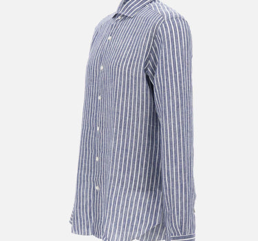 Camicia in lino a righe LIU02P0154037U 0003 BARBA 