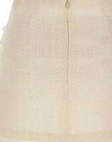 Mini gonna in bouclé con pizzo 002SKC CREAM SELF-PORTRAIT 