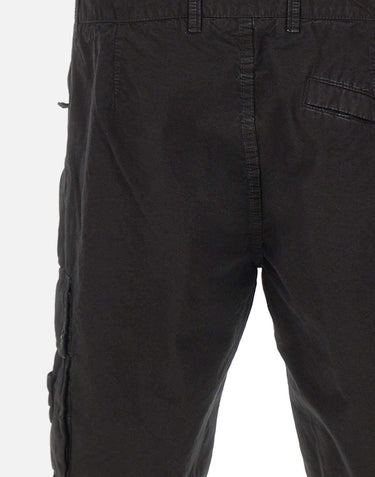Shorts in tela di cotone biologico spazzolato effetto "old" L100019S00WA V0129 STONE ISLAND 