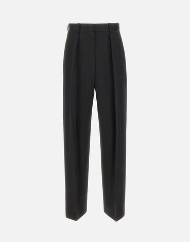 "Satin tailored trousers" 1425WTR002857J BLACK VICTORIA BECKHAM 