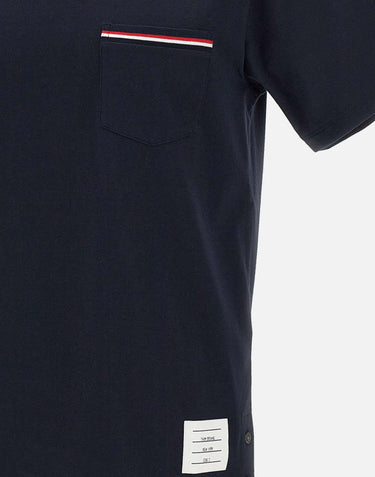 T-Shirt "SS Pocket Tee" in cotone MJS010A 01454415 THOM BROWNE 