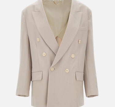"Relaxed Double Breasted Jacket" 1325WJK006442A PUMICE VICTORIA BECKHAM 