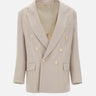 "Relaxed Double Breasted Jacket" 1325WJK006442A PUMICE VICTORIA BECKHAM 