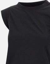 "Twisted jersey t-shirt" 425JTS231JS0233 BLACK COURREGES 
