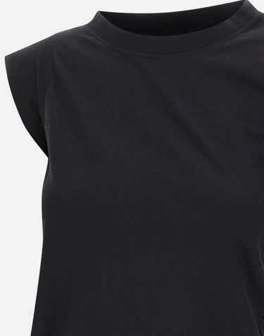 "Twisted jersey t-shirt" 425JTS231JS0233 BLACK COURREGES 