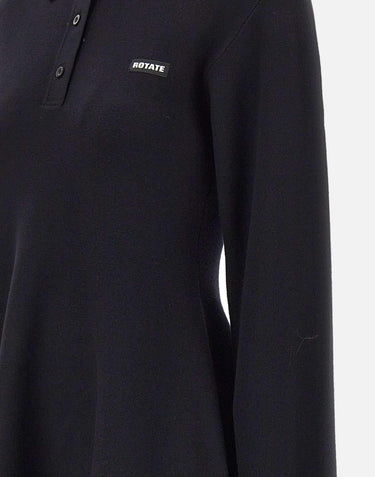 "Slinky Knit Polo Dress" 115488 100 ROTATE BIRGER CHRISTENSEN 