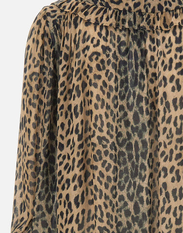 Blusa "Milia" 0300604022608000 BROWN RIXO 