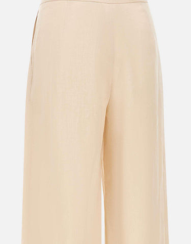 Pantaloni crop in tela ramié 2616131012600 060 MAX MARA STUDIO 