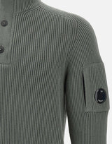 "Polo collar full rib sweater" 19CMKN016A 006608A921 C.P. COMPANY 