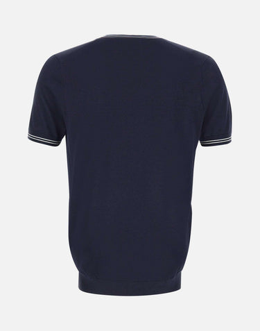 T-shirt in maglia DK87060 BLU DIKTAT 