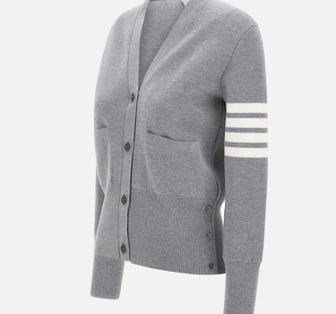 Cardigan in lana merino con scollo a V FKC207A 00014055 THOM BROWNE 