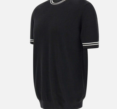 T-shirt in seta e cotone DK87052 NERO DIKTAT 