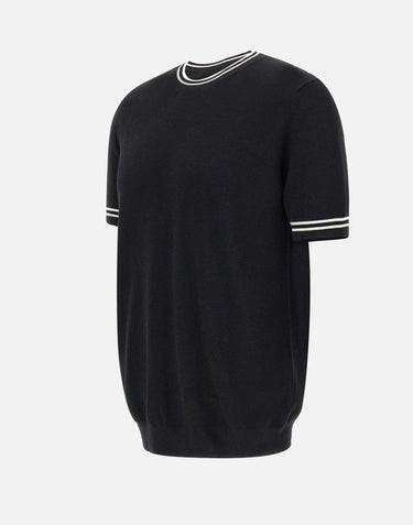 T-shirt in seta e cotone DK87052 NERO DIKTAT 