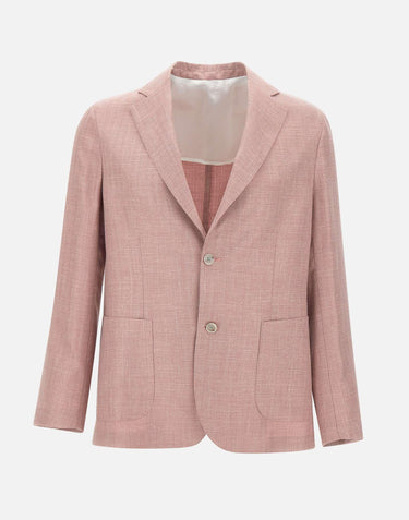 Blazer in lana, seta e lino 48009 0005 BARBA 