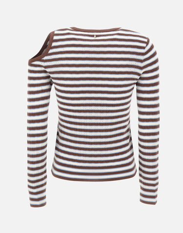 Maglia in misto cotone con cut-out CA6065MS52G C3975 LIU-JO 