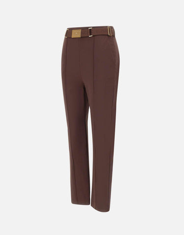 Pantaloni in tessuto tecnico bielastico con cintura PA13261E2 644 ELISABETTA FRANCHI 