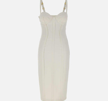 Abito in crêpe leggero con tessuto a taglio vivo AB91861E2 360 ELISABETTA FRANCHI 