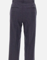 Pantaloni in lana con orli sfrangiati S52KA0566 M35466524M MM6 MAISON MARGIELA 