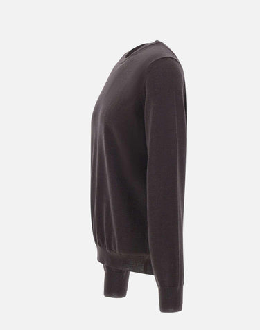 Pullover girocollo in lana vergine 402201 146 KANGRA 