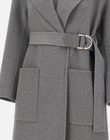 Cappotto in lana con cintura CF5283T4627 03243 LIU-JO 