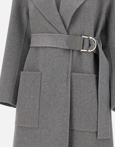 Cappotto in lana con cintura CF5283T4627 03243 LIU-JO 