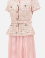 Abito midi su misura in bouclé con paillettes 164MP PINK SELF-PORTRAIT 