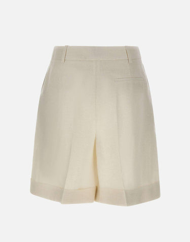 Shorts in misto lino con lurex M80BERI05 TES0M06800 ELEVENTY 