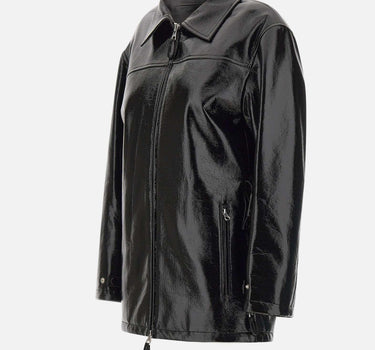 "Oversized vinyl jkt" 425CBL322VY0014 BLACK COURREGES 