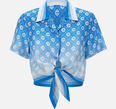 Camicia corta in seta con nodo WSS26SH266 01 CASABLANCA 