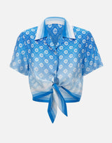 Camicia corta in seta con nodo WSS26SH266 01 CASABLANCA 