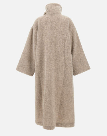 Cappotto in lana emohair W07100680 50LTBROWN MAURIZIO MYKONOS 