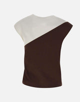 Top bicolor con anelli SP1NT008 6A44 KAOS 